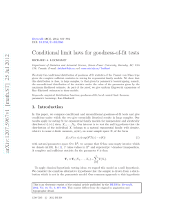 Conditional limit laws for goodness-of-fit tests