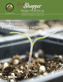 March &ndash; April 2014 Newsletter - People`s Food Co-op
