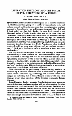 liberation theology and the social gospel: variations on a theme