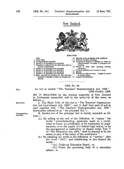 6 EDW VII 1906 No 44 Teachers` Superannuation Act