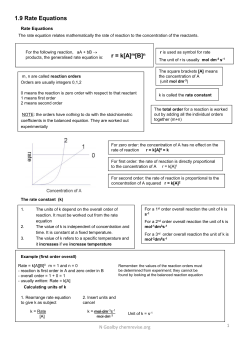 1.9 Rate Equations