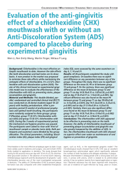Evaluation of the anti-gingivitis effect of a chlorhexidine (CHX