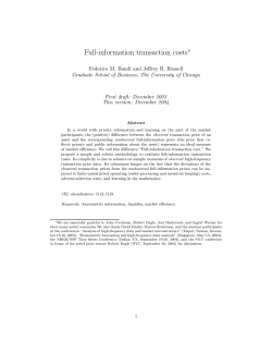 Full-information transaction costs&lowast;