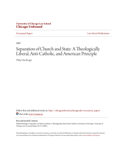 Separation of Church and State: A Theologically Liberal, Anti