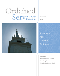 22 (2013) - Orthodox Presbyterian Church