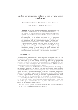 On the asynchronous nature of the - LIX