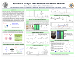 Synthesis of a Cargo-Linked Peroxynitrite Cleavable Monomer