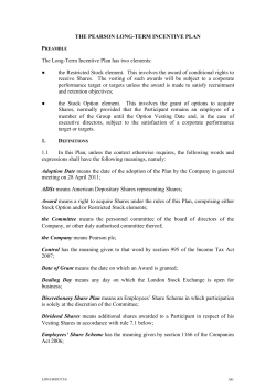 THE PEARSON LONG-TERM INCENTIVE PLAN The Long