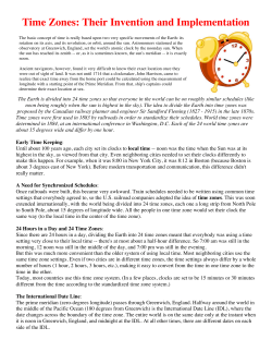 Time Zones Reading and Questions