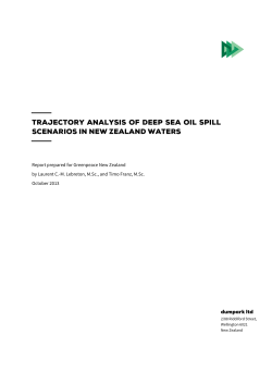 Trajectory analysis of deep sea oil spill scenarios in New Zealand