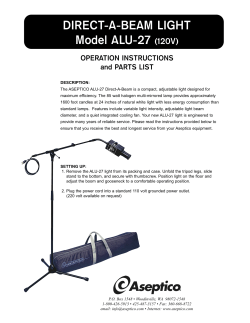 DIRECT-A-BEAM LIGHT Model ALU