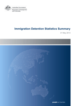 Immigration Detention Statistics for 31 May 2013