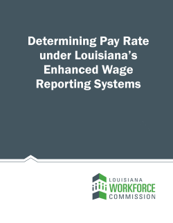Determining Pay Rate under Louisiana`s Enhanced Wage Reporting