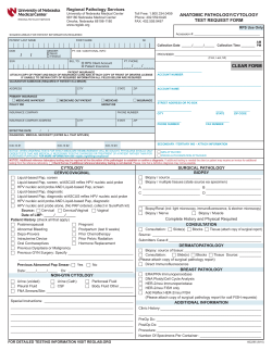 Anatomic Pathology/Cytology Request Form