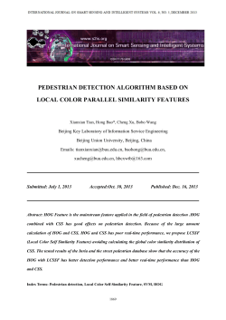Pedestrian Detection Algorithm based on Local Color Parallel