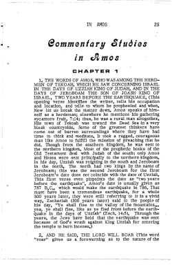 Studies in 5 Minor Prophets Amos