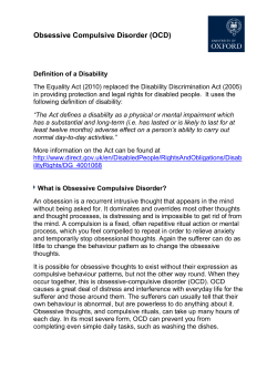 OCD - University of Oxford