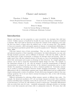 Chance and memory
