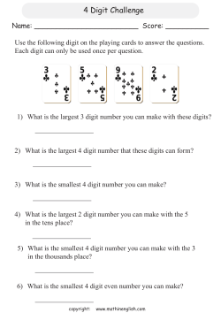 4 Digit Challenge