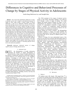 Differences in Cognitive and Behavioral Processes of