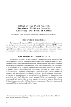 Effect of the Plant Growth Regulator BM86 on Seed