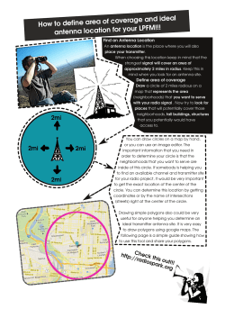 How to define area of coverage and ideal antennalocationfor your