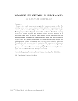 bargaining and reputation in search markets