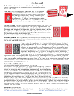 The Red Deck - Magic Makers, Inc.