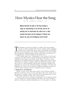 How Mystics Hear the Song