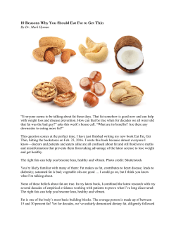 10 Reasons Why You Should Eat Fat to Get Thin