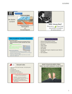 Ohio Academic Content Standards Ground rules