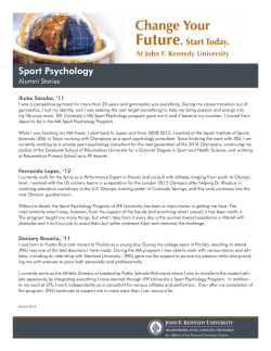 Sport Psychology - John F. Kennedy University