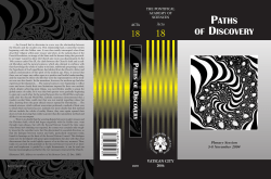 18 paths of discovery - Pontifical Academy of Sciences