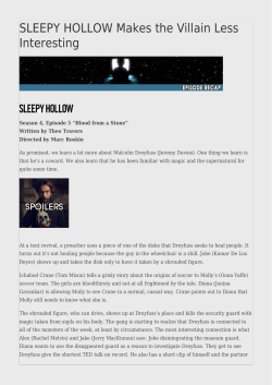 SLEEPY HOLLOW Makes the Villain Less Interesting