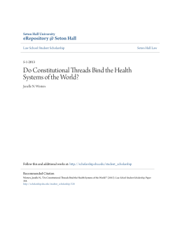 Do Constitutional Threads Bind the Health Systems of the World?