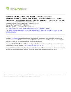 effects of weather and population density on reproductive success