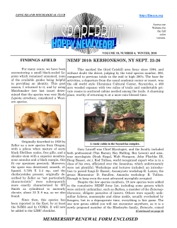 Sporeprint, Winter 2010 - Long Island Mycological Club