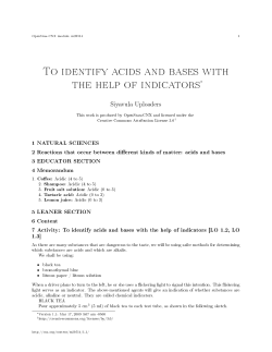 To identify acids and bases with the help of indicators