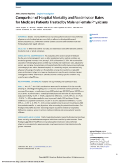 Comparison of Hospital Mortality and Readmission Rates for