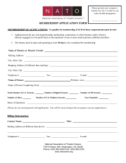 membership application form - National Association of Theatre Owners