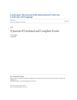 A Journal of Unrelated and Complete Events