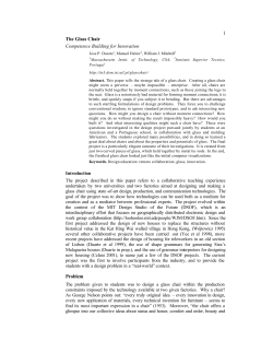 1 The Glass Chair Competence Building for Innovation Problem