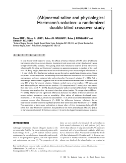 normal saline and physiological Hartmann`s solution: a randomized