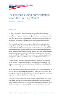 The Federal Housing Administration Saved the Housing Market