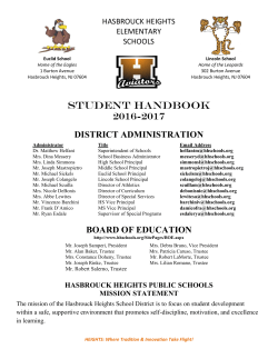 STUDENT hANDBOOK - Hasbrouck Heights Schools