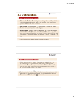 4.6 Optimization Optimization