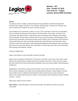 October 2016 - BC/Yukon Command