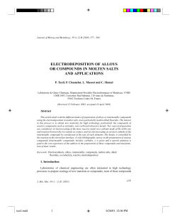 electrodeposition of alloys or compounds in molten salts