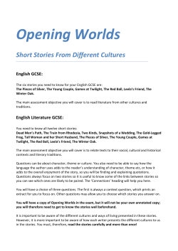 Opening Worlds Short Stories From Different