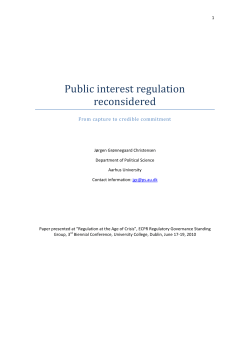 Public interest regulation reconsidered